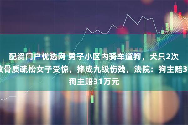 配资门户优选网 男子小区内骑车遛狗，犬只2次跳起致骨质疏松女子受惊，摔成九级伤残，法院：狗主赔31万元