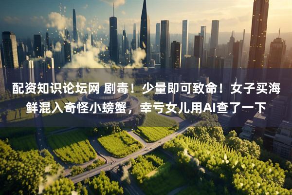 配资知识论坛网 剧毒！少量即可致命！女子买海鲜混入奇怪小螃蟹，幸亏女儿用AI查了一下